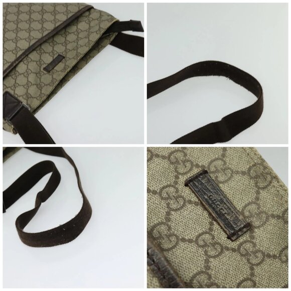 GUCCI GG Supreme Shoulder Bag PVC Beige Gold 141626 Auth BA2287 - Picture 16 of 16